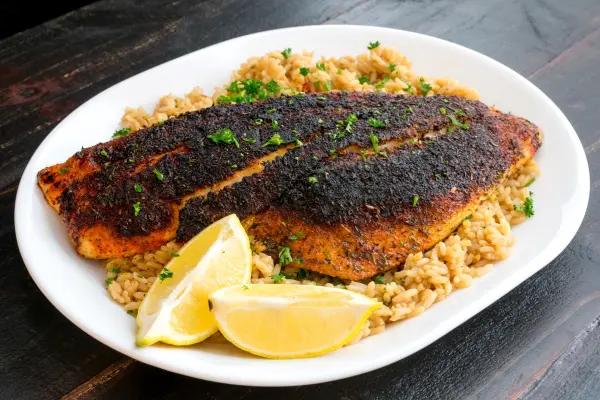 Blackened Grilled Snapper Fillet