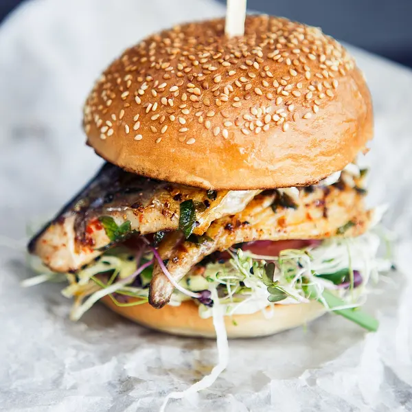 Cobia BLT with Heirloom Tomato & Sweet Onion Marmalade