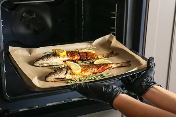 Baked Branzino with Roasted Lemon