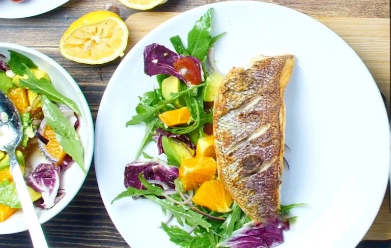 Pan Fried Snapper Fillet with Arugula Salad