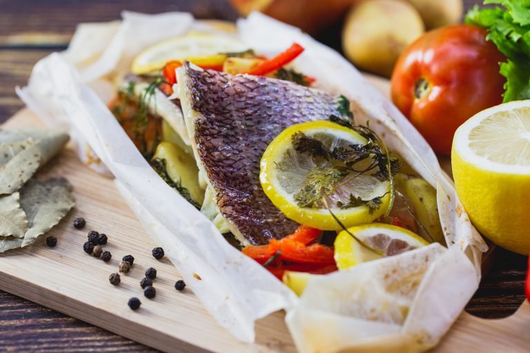Snapper Baked in Parchment Paper