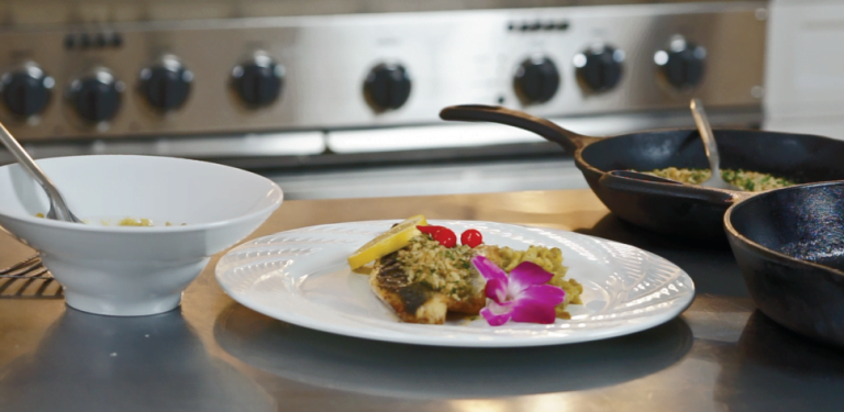 Branzino Fillet with Toasted Panko and Herbs