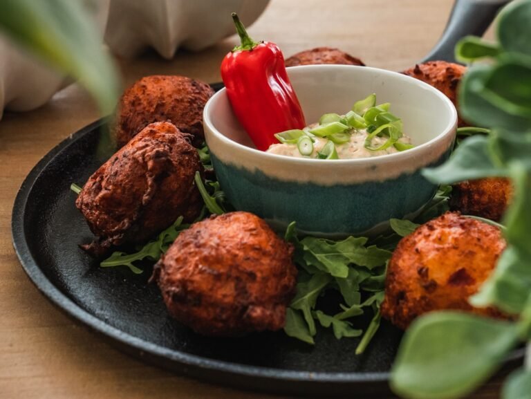Conch Fritters with Spicy Remoulade
